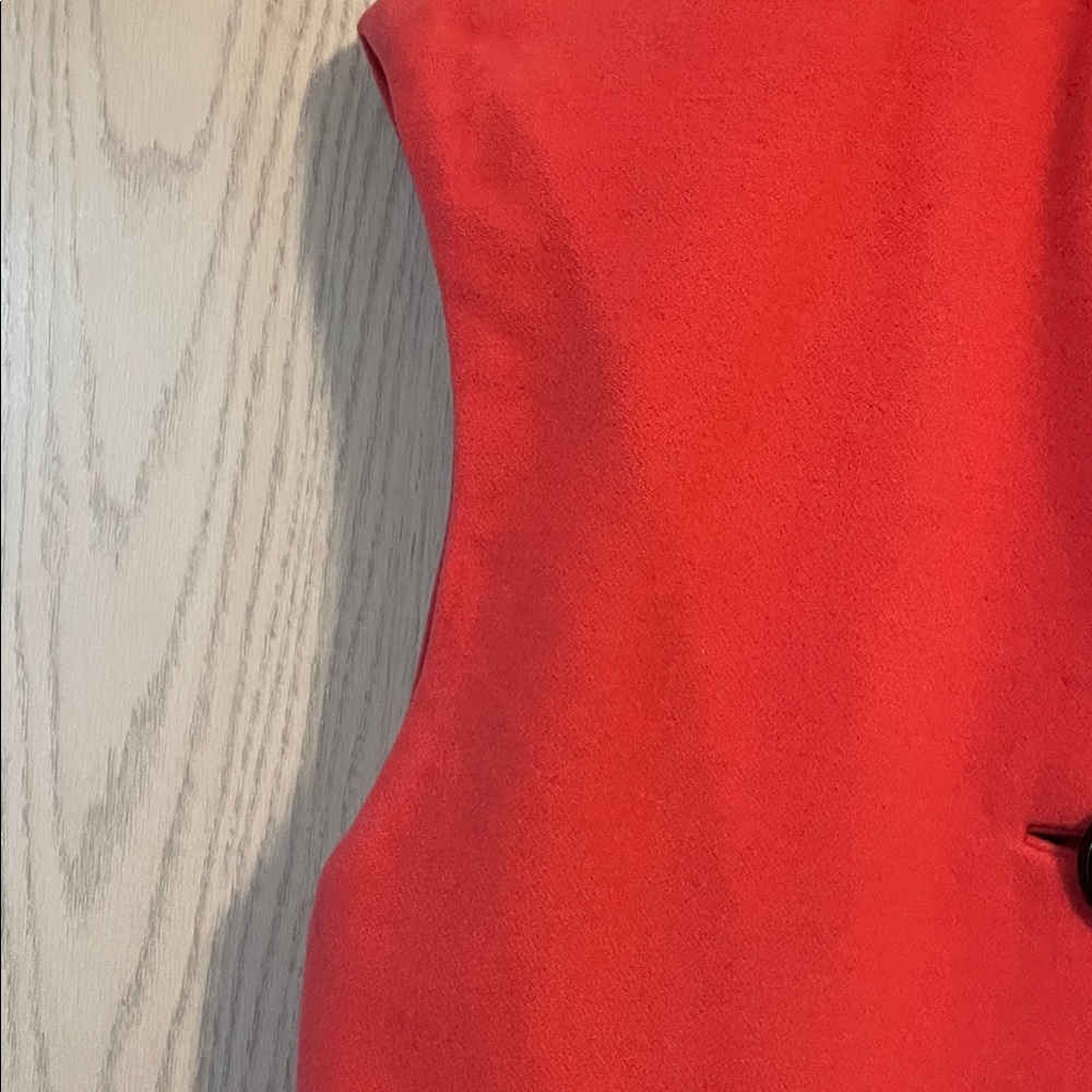 Anne Klein Coral Pink Sleeveless Button Vest - Picture 3 of 8